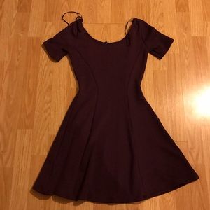 maroon skater dress